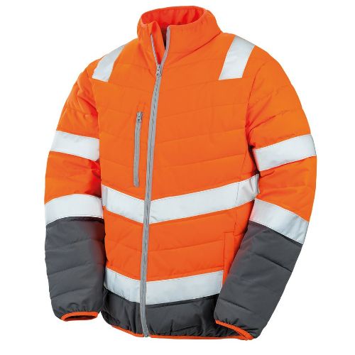 Result Safeguard Soft Padded Safety Jacket Fluorescent Orange